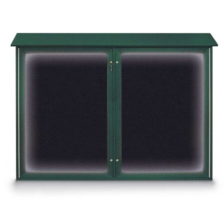 United Visual Products Open Faced Traditional Corkboard, 72x48" UV646A-SATIN-KEYLIME